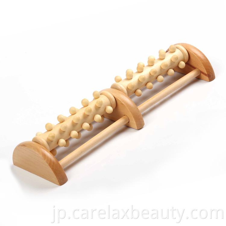 1 Raw Foot Massager Roller With Wooden Spikes For Both Feet1